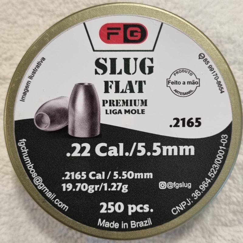 Chumbinho FG Slug Flat/Flat Premium LM/Cup 5,5mm .22Cal. Vários Pesos & medidas