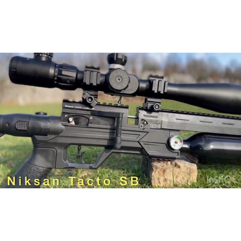 Carabina de Pressão NKS TACTO-S PCP Air Rifle Niksan 5,5mm/.22Cal. + Luneta TAG 4x20 + lata de chumbinhos